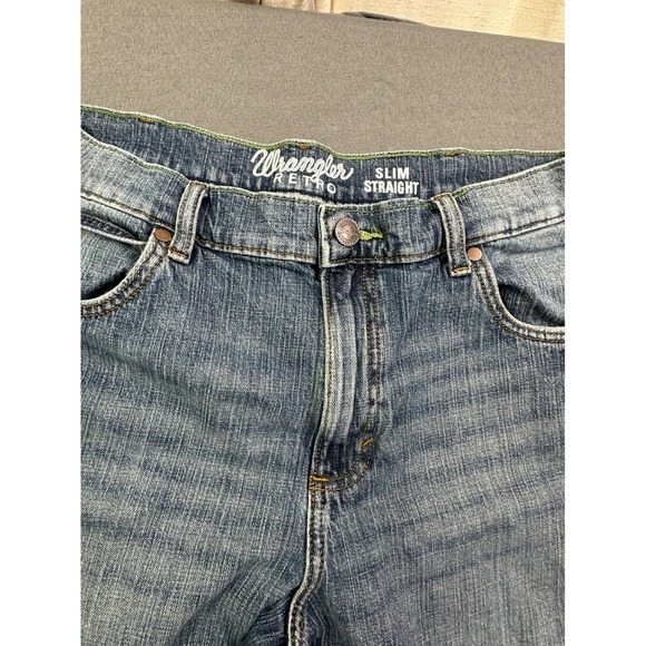 Wrangler Retro Slim Straight Men's Jeans 36x30 Medium Wash Denim 112318445 - Picture 6 of 13
